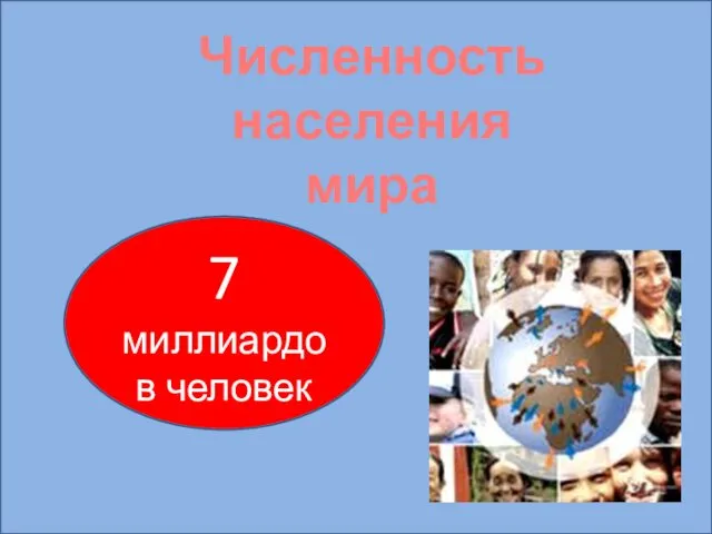 Численность населения мира 7 миллиардов человек