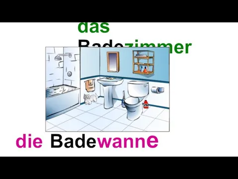 das Badezimmer die Badewanne