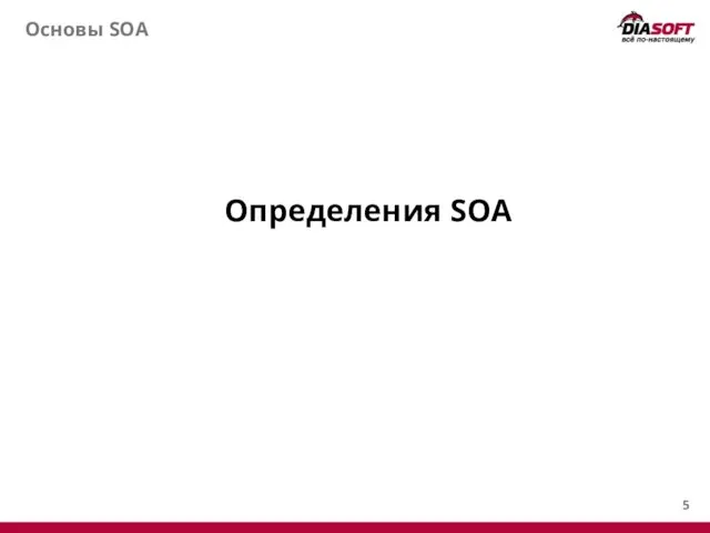 Основы SOA Определения SOA