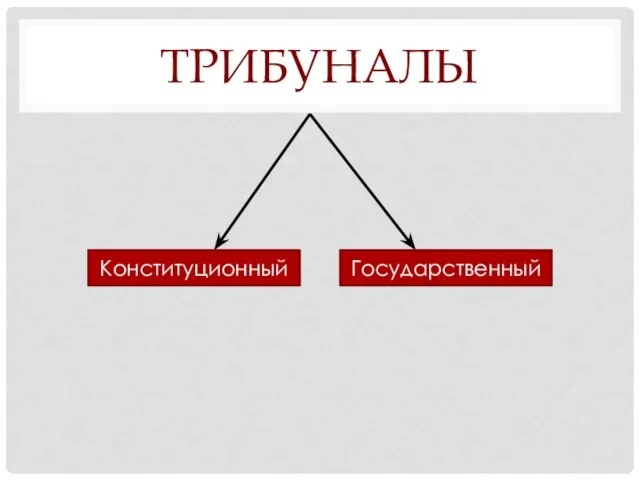 ТРИБУНАЛЫ Конституционный Государственный