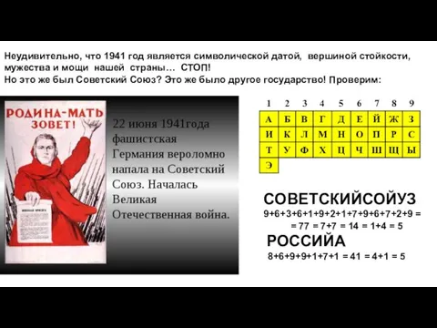 Неудивительно, что 1941 год является символической датой, вершиной стойкости, мужества