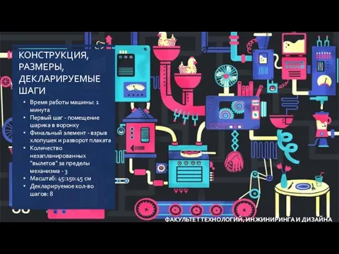 КОНСТРУКЦИЯ, РАЗМЕРЫ, ДЕКЛАРИРУЕМЫЕ ШАГИ Время работы машины: 1 минута Первый