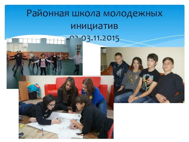 Районная школа молодежных инициатив 02-03.11.2015