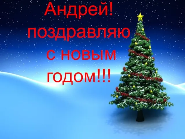 Андрей! поздравляю с новым годом!!!