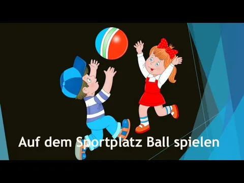 Auf dem Sportplatz Ball spielen