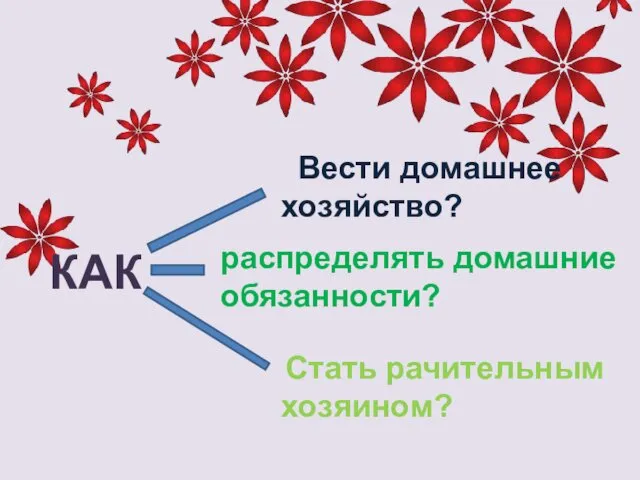 КАК Вести домашнее хозяйство? распределять домашние обязанности? Стать рачительным хозяином?