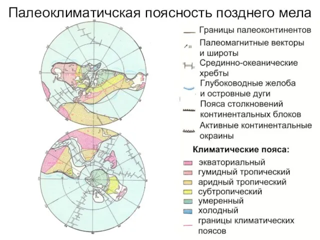 Палеоклиматичская поясность позднего мела