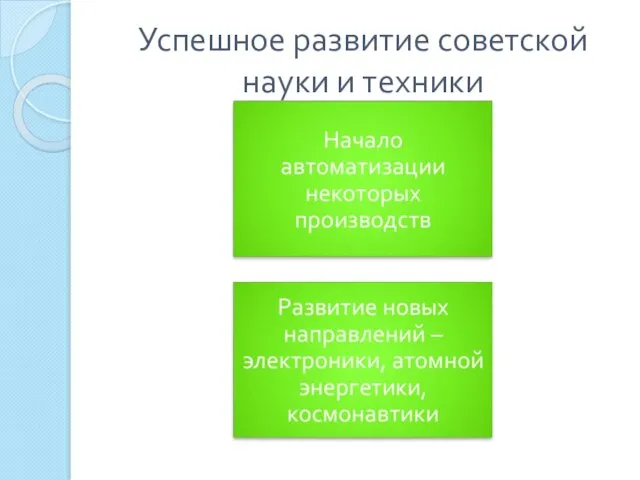 Успешное развитие советской науки и техники