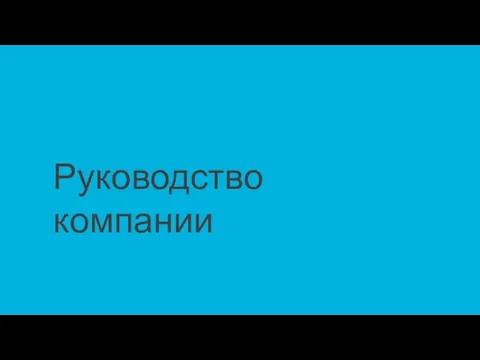 Руководство компании