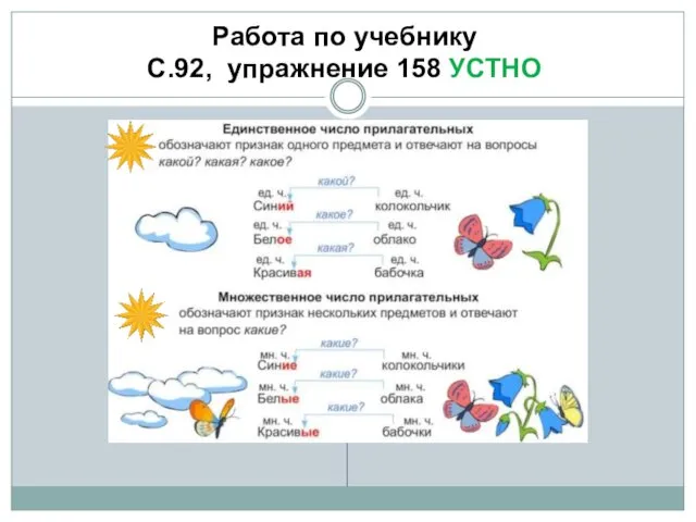 Работа по учебнику С.92, упражнение 158 УСТНО