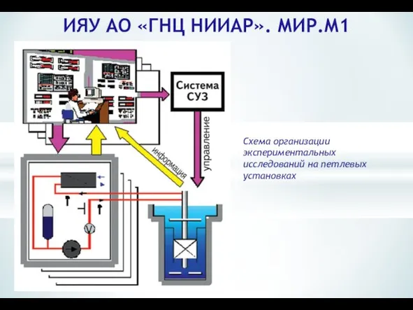 ИЯУ АО «ГНЦ НИИАР». МИР.М1 Схема организации экспериментальных исследований на петлевых установках