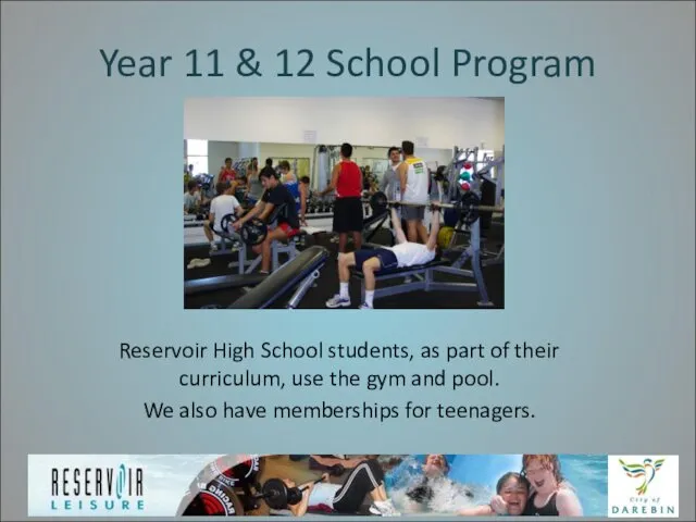 Year 11 & 12 School Program Reservoir High School students,