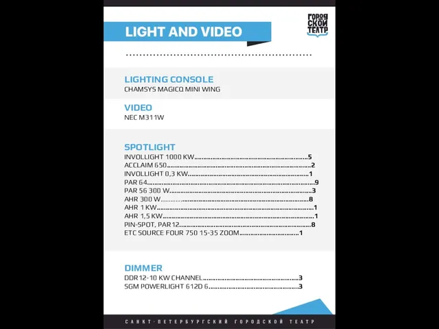 LIGHTING CONSOLE CHAMSYS MAGICQ MINI WING VIDEO NEC M311W SPOTLIGHT