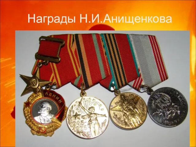 Награды Н.И.Анищенкова