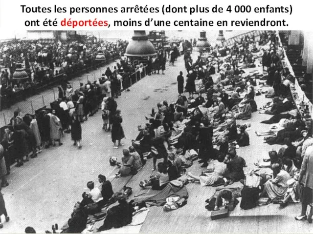 Toutes les personnes arrêtées (dont plus de 4 000 enfants)