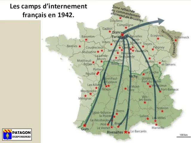 Les camps d’internement français en 1942.