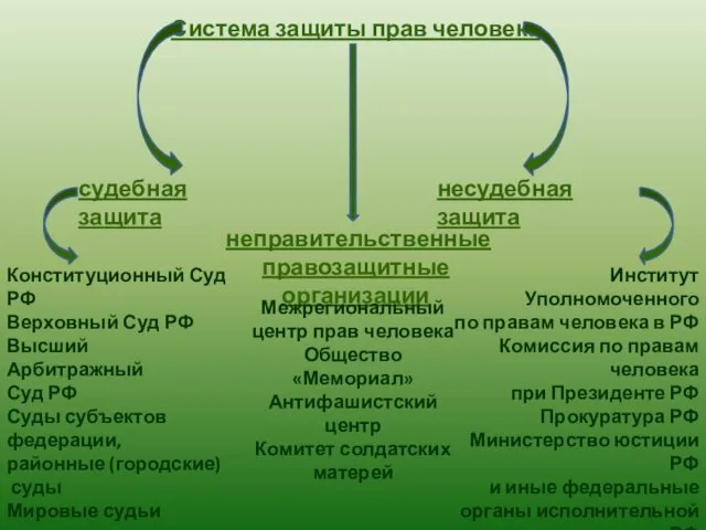 Система защиты прав человека Институт Уполномоченного по правам человека в