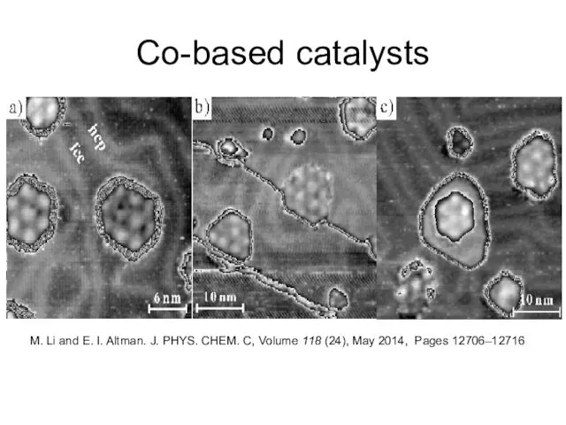 Co-based catalysts M. Li and E. I. Altman. J. PHYS.