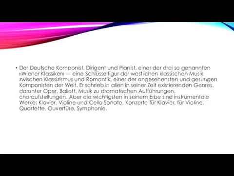 Der Deutsche Komponist, Dirigent und Pianist, einer der drei so