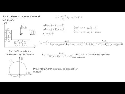 Рис. 26 Простейшая динамическая система со скоростной связью , где