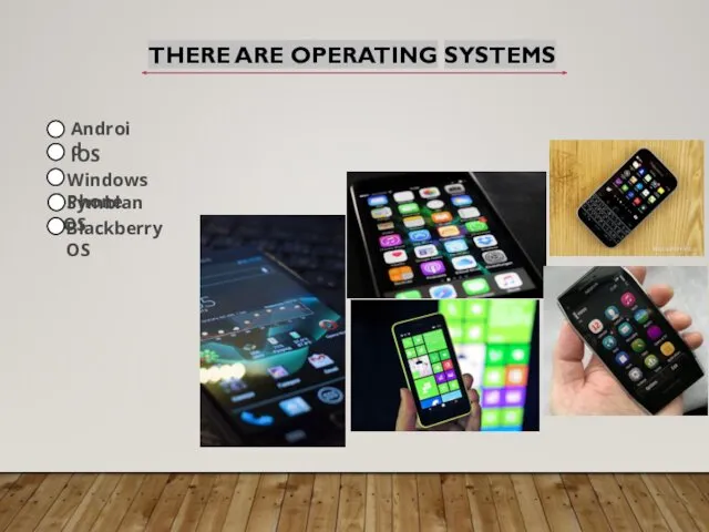THERE ARE OPERATING SYSTEMS Android IOS Windows Phone Symbian OS Blackberry OS