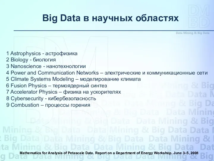 1 Astrophysics - астрофизика 2 Biology - биология 3 Nanoscience