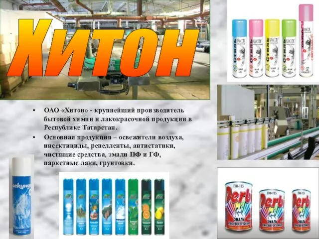 ОАО «Хитон» - крупнейший производитель бытовой химии и лакокрасочной продукции
