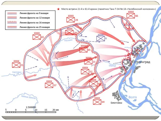 Операция «Кольцо» 10 января — 2 февраля 1943 года —