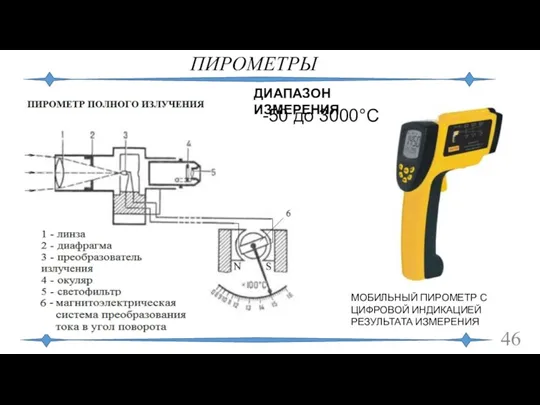 ПИРОМЕТРЫ -50 до 3000°С ДИАПАЗОН ИЗМЕРЕНИЯ МОБИЛЬНЫЙ ПИРОМЕТР С ЦИФРОВОЙ ИНДИКАЦИЕЙ РЕЗУЛЬТАТА ИЗМЕРЕНИЯ