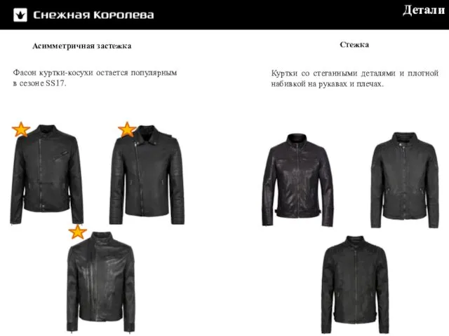 Фасон куртки-косухи остается популярным в сезоне SS17. Асимметричная застежка Куртки