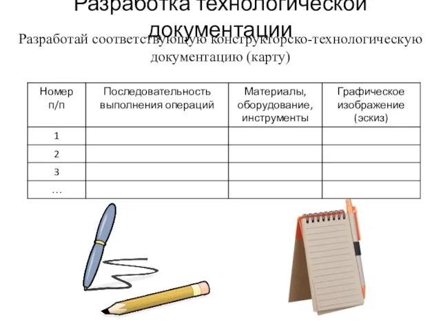 Разработка технологической документации Разработай соответствующую конструкторско-технологическую документацию (карту)