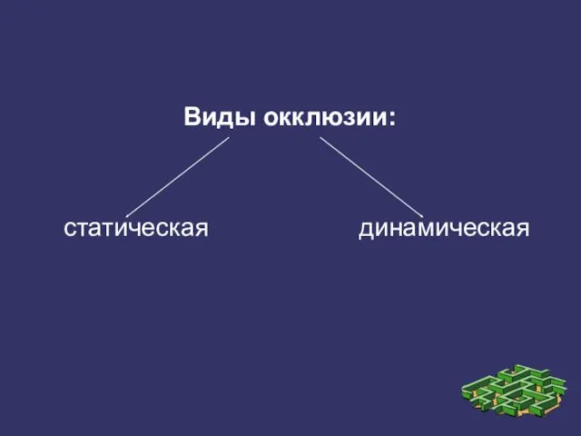 Виды окклюзии: статическая динамическая