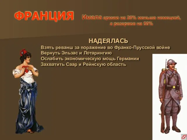 Имела армию на 20% меньше немецкой, а резервов на 50%