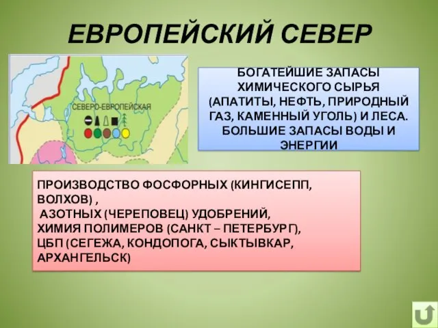 ОТРАСЛИ ПРОИЗВОДСТВО ФОСФОРНЫХ (КИНГИСЕПП, ВОЛХОВ) , АЗОТНЫХ (ЧЕРЕПОВЕЦ) УДОБРЕНИЙ, ХИМИЯ