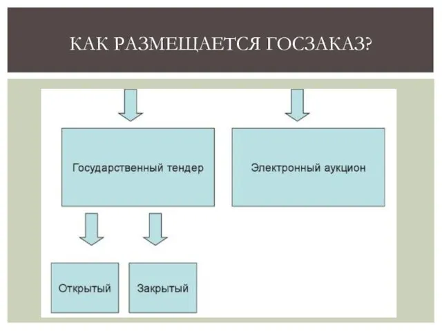 КАК РАЗМЕЩАЕТСЯ ГОСЗАКАЗ?