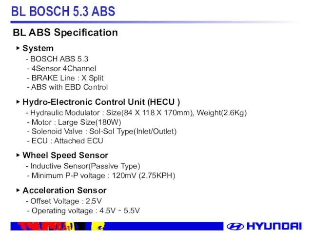 ▶ System - BOSCH ABS 5.3 - 4Sensor 4Channel - BRAKE Line :