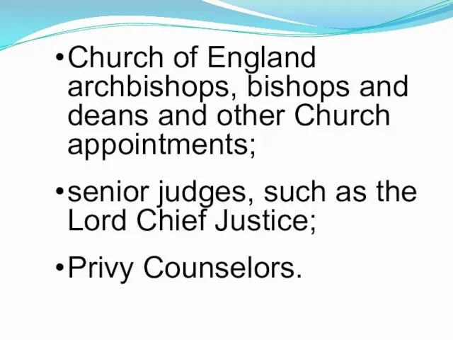 Church of England archbishops, bishops and deans and other Church