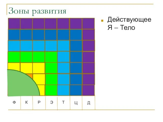 Ф К Р Т Э Ц Д Зоны развития Действующее Я – Тело