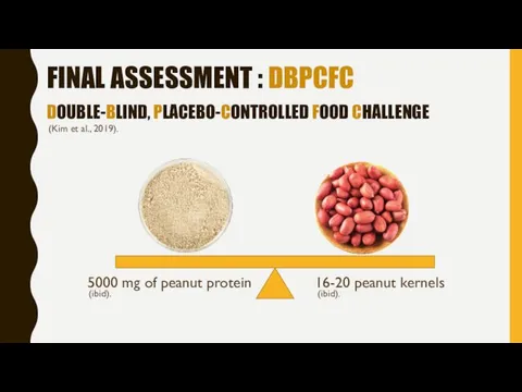 FINAL ASSESSMENT : DBPCFC DOUBLE-BLIND, PLACEBO-CONTROLLED FOOD CHALLENGE 5000 mg