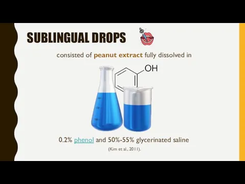 SUBLINGUAL DROPS consisted of peanut extract fully dissolved in 0.2%