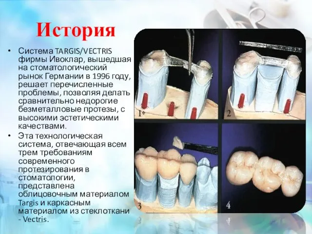 Система TARGIS/VECTRIS фирмы Ивоклар, вышедшая на стоматологический рынок Германии в