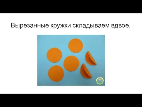 Вырезанные кружки складываем вдвое.