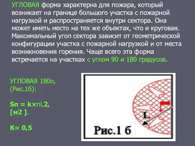 УГЛОВАЯ форма характерна для пожара, который возникает на границе большого