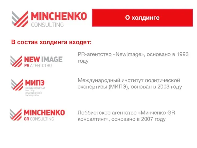 PR-агентство «NewImage», основано в 1993 году Международный институт политической экспертизы (МИПЭ), основан в