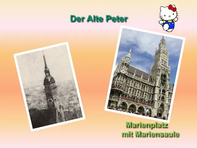 Der Alte Peter Marienplatz mit Mariensaule