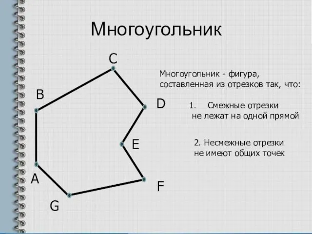 Многоугольник А В С D F G E Многоугольник -