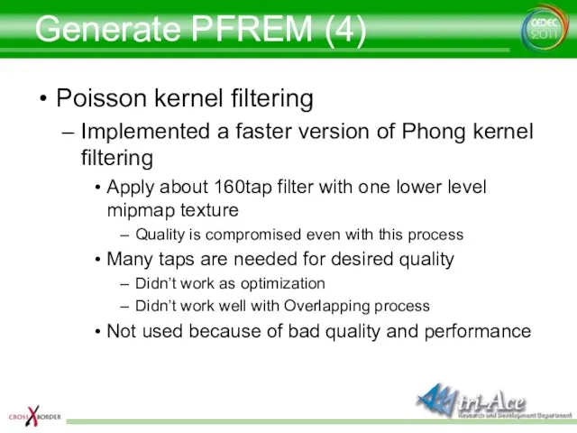 Generate PFREM (4) Poisson kernel filtering Implemented a faster version