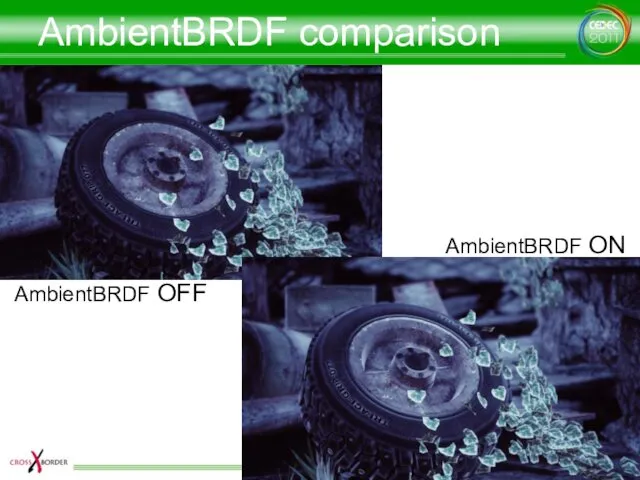 AmbientBRDF comparison AmbientBRDF OFF AmbientBRDF ON