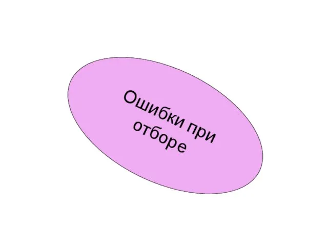 Ошибки при отборе