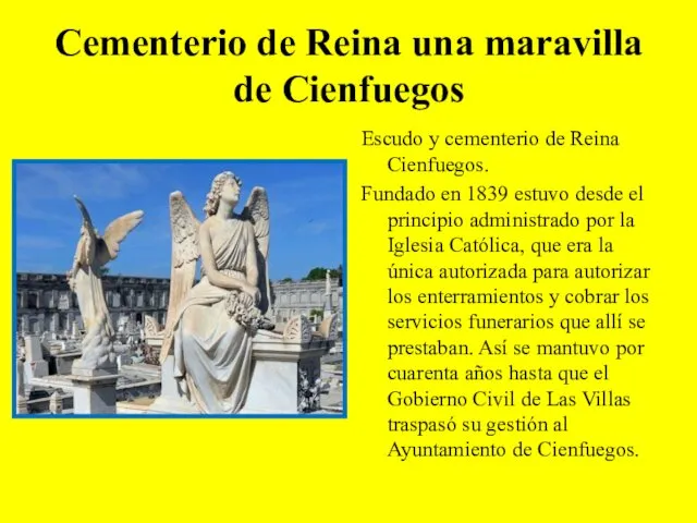 Cementerio de Reina una maravilla de Cienfuegos Escudo y cementerio